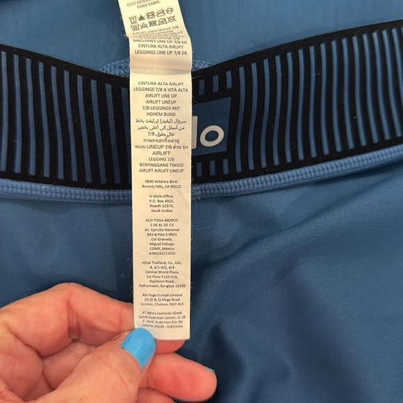 NWT Alo yoga line up leggings size small-eclipse blue - Picture 15 of 16